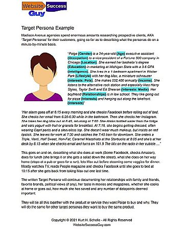 target persona example